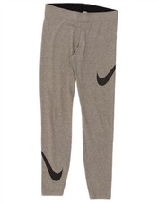 Nike Womens Graphic Leggings UK 14 Medium Grey Cotton CD09
