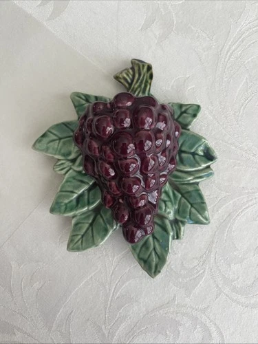 Vintage 1950s McCoy Wall Hang Wall Pocket Grapes Original