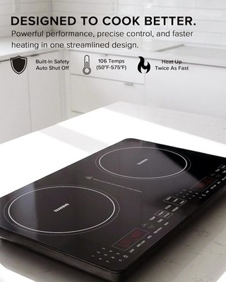 NEW Nuwave PIC Double Portable Induction Cooktop 900W/1500W/180W
