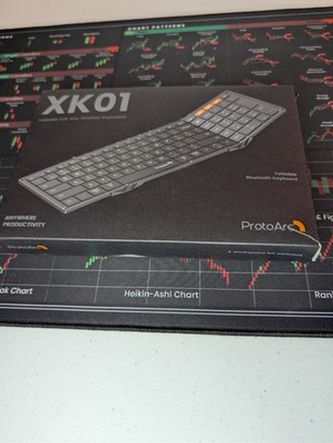ProtoArc Foldable Bluetooth Keyboard, XK01 Full-Size Portable Wireless Keyboard 