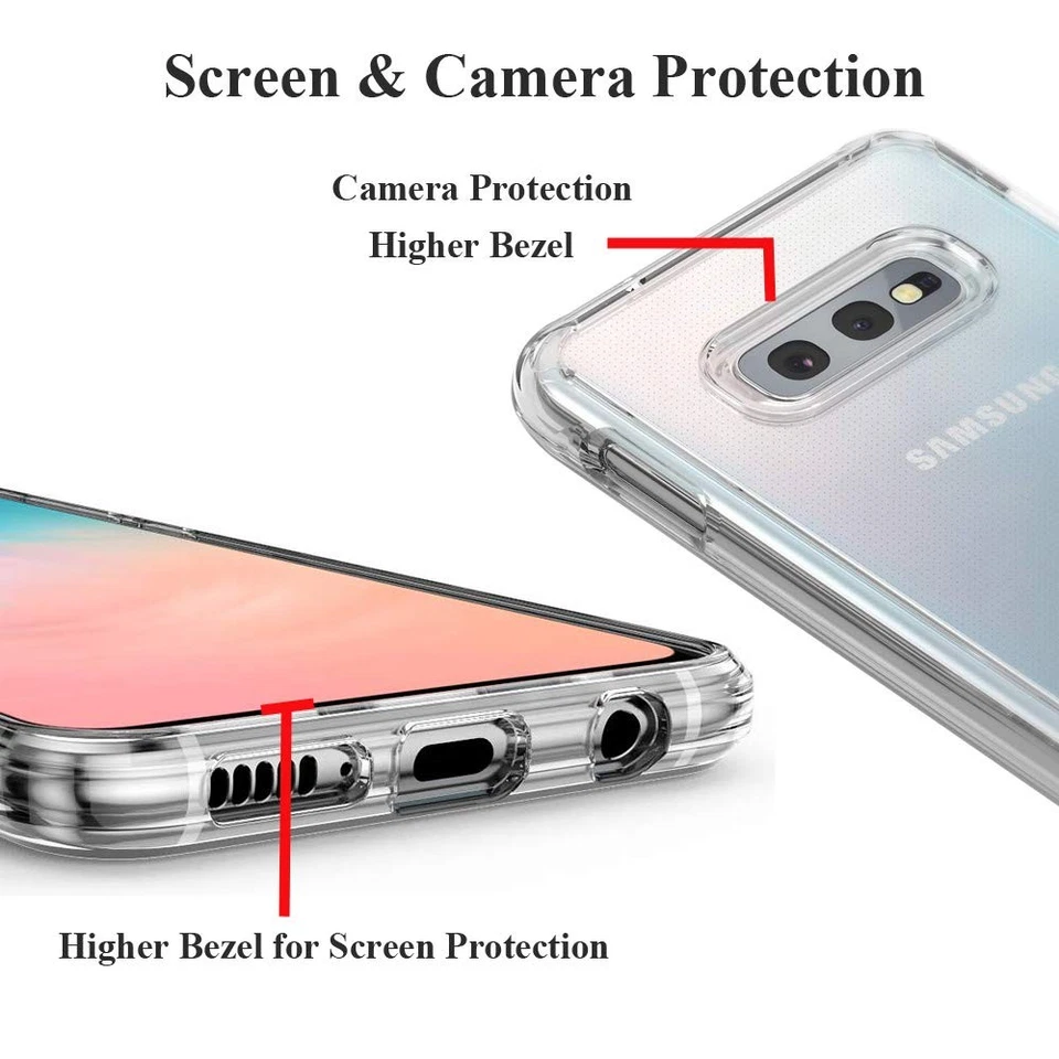 Capa transparente Galaxy S10e, absorção de choque, TPU fino, design de flor em relevo - Imagem 4 de 4
