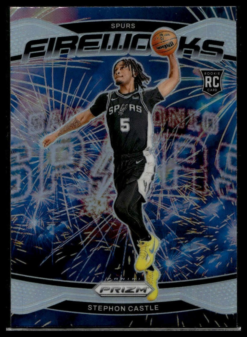 2024-25 Panini Prizm #13 Stephon Castle Fireworks RC