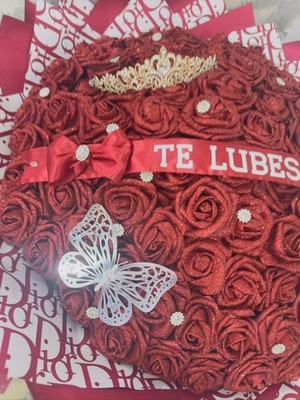 101 Stück Glitzer Rosen Rosen