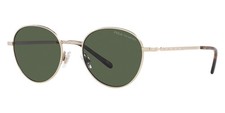 New Polo Ralph Lauren Man Round Sunglasses PH3144 92119A Gold/Green 51mm