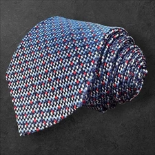 Andrews Inc Glendora Men’s Necktie Italian Silk Micro Pattern Tie 3.5" X 60"