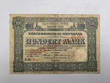 2x Ro. WTB 22 a - W&uuml;rttemberg - L&auml;nderbanknote - 50 Mrd. Mark 1918