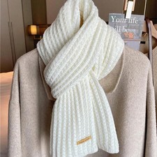New Design Thick Knitted Scarf for Women Fashion Winter Warm Cashmere Scarves Ne