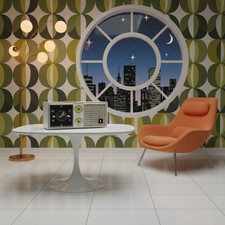 Sveglia elettrica vintage anni 60 Zenith L519 radio AM bianca space age funzionante