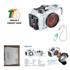 Waterproof housing Case Underwater Diving 195FT/60M Works for OM System TG-7 ...