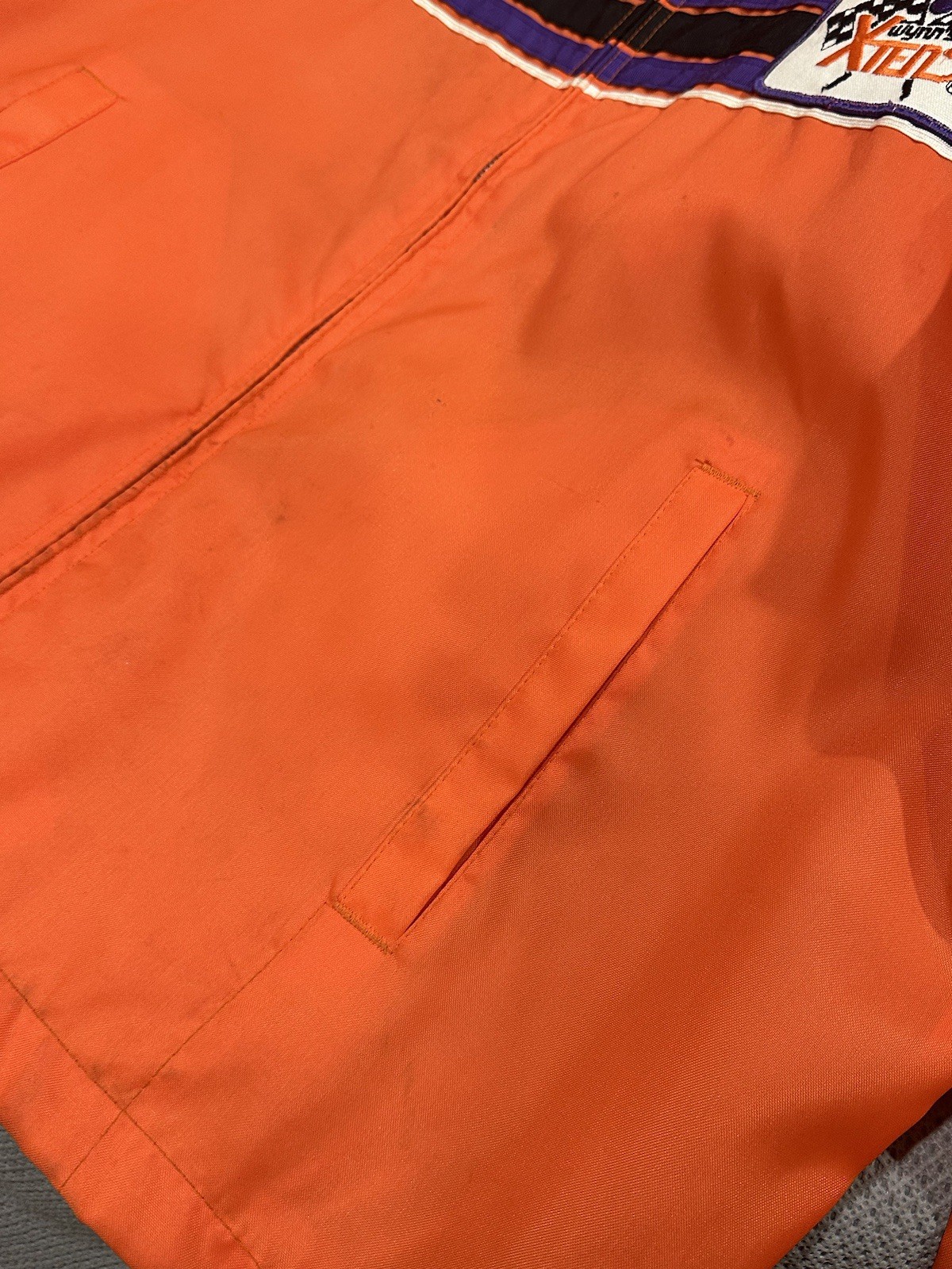 Vintage XL Wynn’s Racing Jacket 1970’s Xtend Orange Windbreaker Extra Large USA