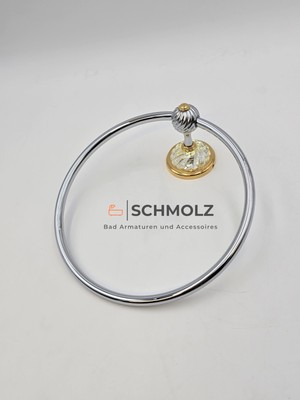 THG Paris Mandarine Crystal Handtuchring - chrom / gold (G02)