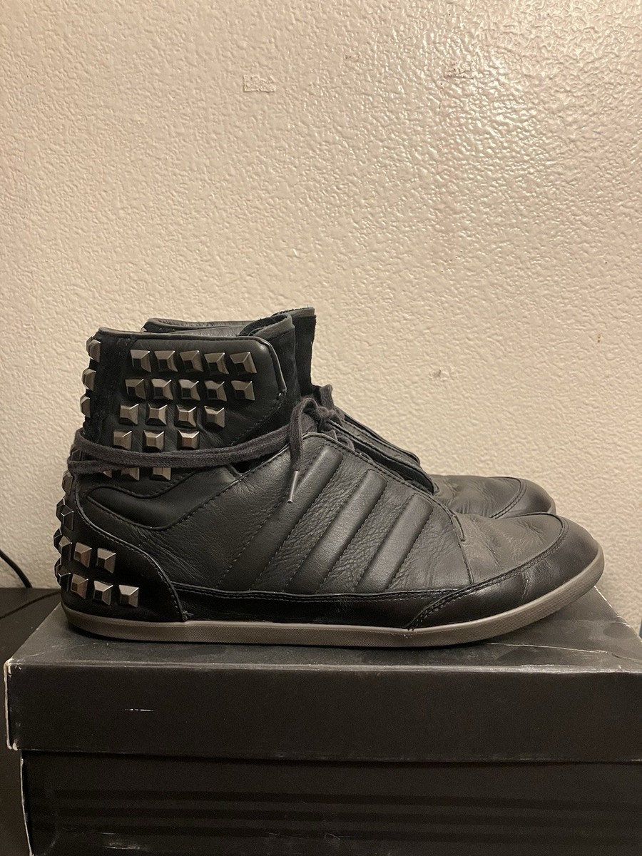 FW2010 Y-3 Yohji Yamamoto Adidas Honja Hi-Top Studded Black