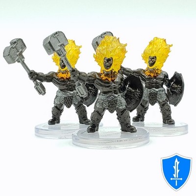Azer Sentinel x3 - Monster Menagerie Revisited #15 D&D Icons of the Realms