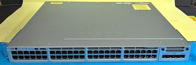 Cisco Catalyst WS-C3850-48T-S Switch with PWR-C1-350WAC and C3850-NM-4-1G