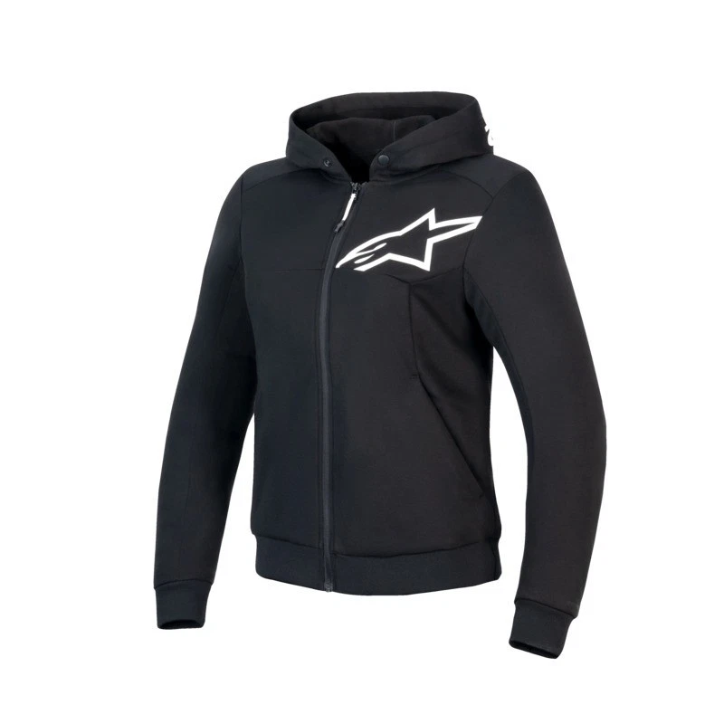 Alpinestars WOMENS CHROME V2 SPORT MOTORCYCLE HOODIE BLACK WHITE MEDIUM - image 1 of 1