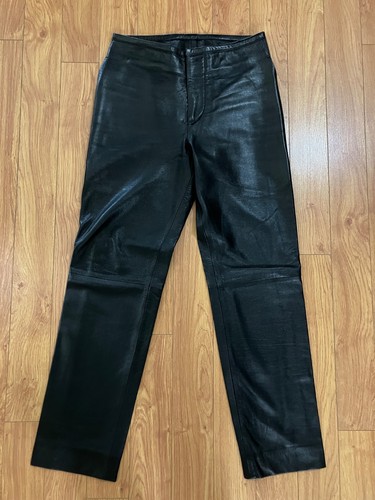 Dirk Bikkembergs, Dirk Bikkembergs Men Black Leather Pants Size IT 46 Made in Italy