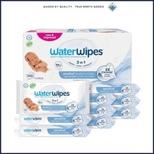 Hypoallergenic Baby Wipes, Unscented and Water-Based, 540 Count, 9 Packs