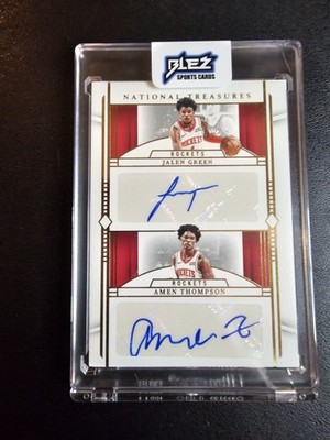 2023-24 Panini National Treasures Dual Auto Jalen Green Amen 