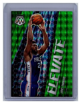 2020-21 Panini Mosaic #20 Joel Embiid Elevate Mosaic Green