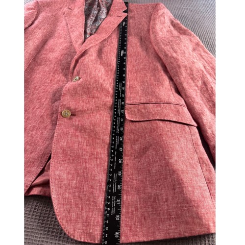 Joseph Abboud 100% Linen Blazer Suit Jacket Pants Set Mens 48L 36x30 Pink - Picture 9 of 18