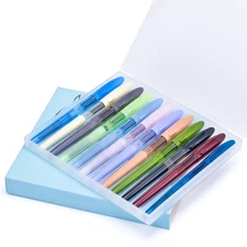 12 PCS Jinhao Shark Fountain Pen Fine Nib & Converter with Gift Box