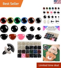 Vibrant 600pcs Safety Eyes and Noses Set with Screw Design for Amigurumi Fun