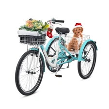 VIRIBUS Tricycle for Adults, 7 Speed Adult Tricycles for Women Men Seniors Me...
