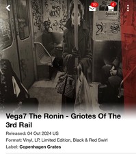 Vega7 The Ronin - Griotes Of The 3rd Rail Vin...