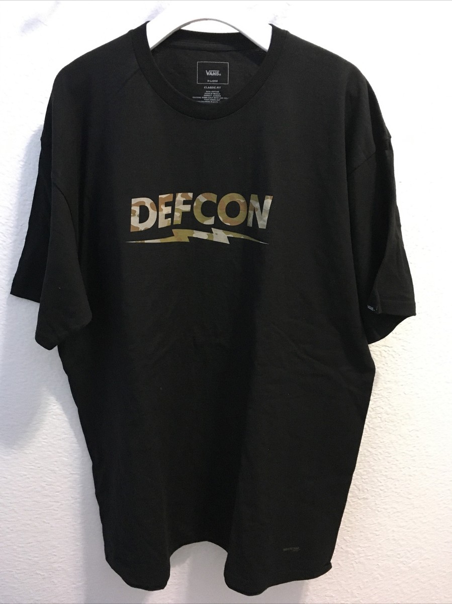 Vans X Defcon Black Camo Logo T Shirt Size XL Nwot | eBay