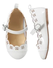 NWT Gymboree EGG HUNT White Flat Dress Shoes Girls Holiday Toddler Girls Sz 6,7