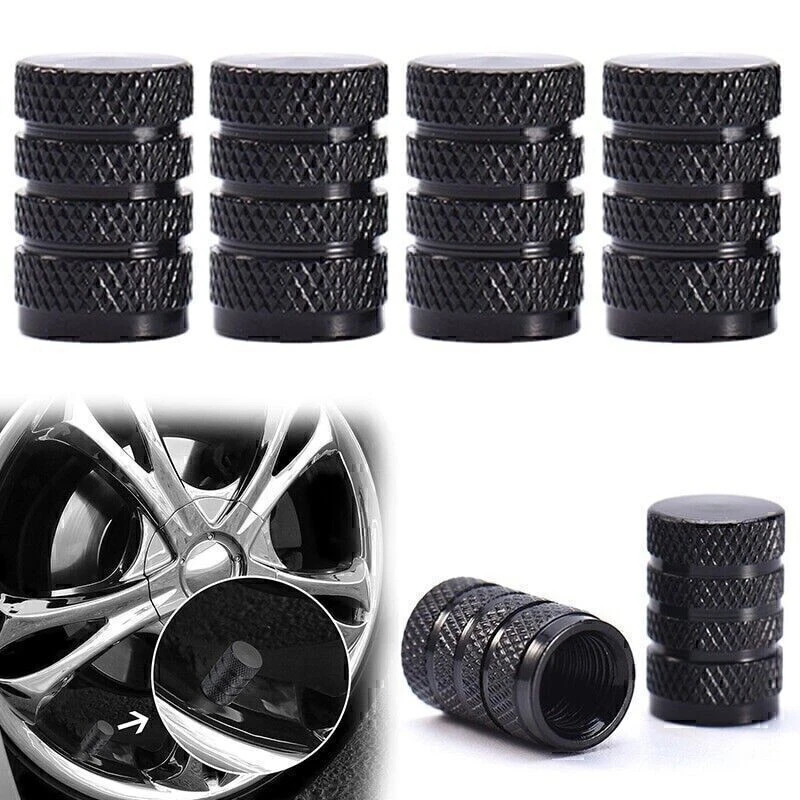 8x Tire Valve Air Dust Cover Stem Caps - Wheel Car Truck SUV Bike /Black Foto 3 de 4