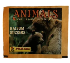 1989 Panini Animals of the World Sealed Sticker Pack