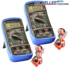 2PACK Digital Multimeter XL-830L LCD Voltmeter Ammeter Ohmmeter OHM VOLT Tester