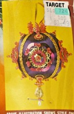 Vintage Walco PURPLE CRESCENT CRESCENDO Bead Sequin Christmas Ornament Kit