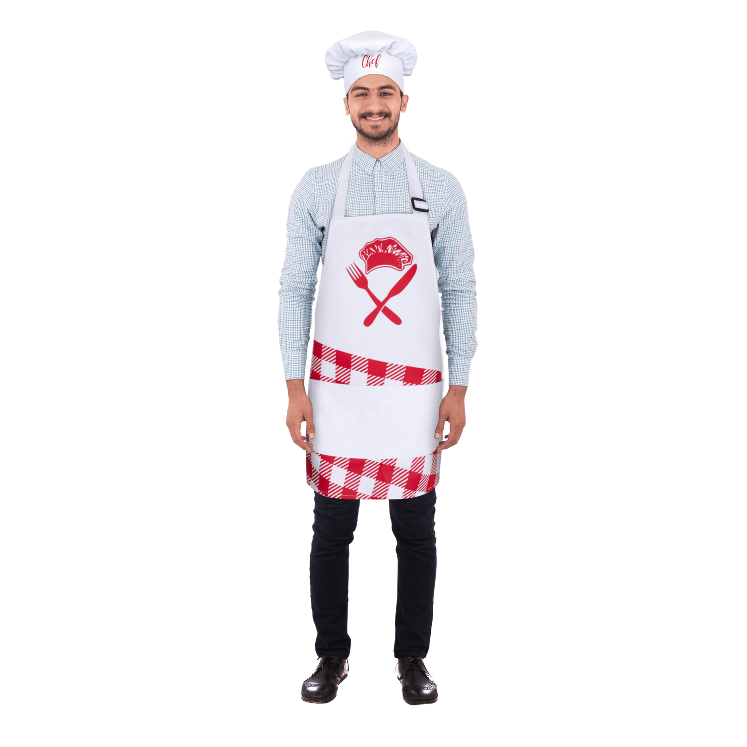 Dress Up America Apron Set for Adults - Chef Hat and Apron Set for Cooking