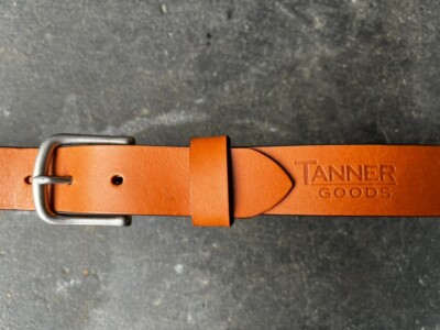 Tanner Goods Classic Belt Saddle Tan Leather Size 30 w/ Silver Buckle