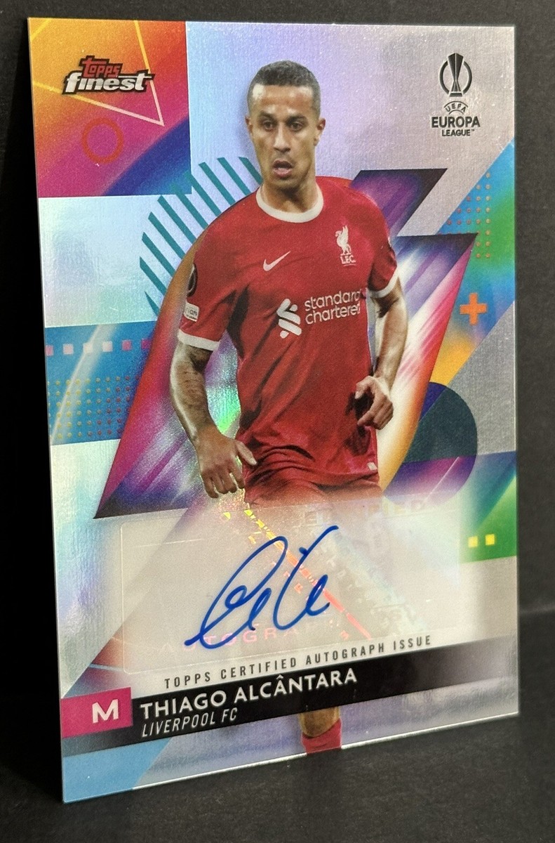 2023-24 Topps Finest UEFA CC Liverpool Thiago Alcantara Auto