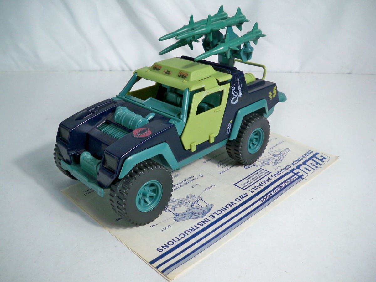 K23i86694 DREADNOK GROUND ASSAULT JEEP W/ BLUEPRINTS 1986 GI JOE