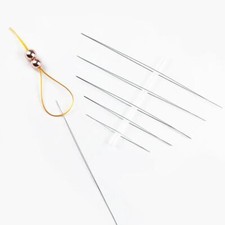 Big Eye Curved Open Beading Needles For Beads Pearls Jewelry Making Tools 5Pcs