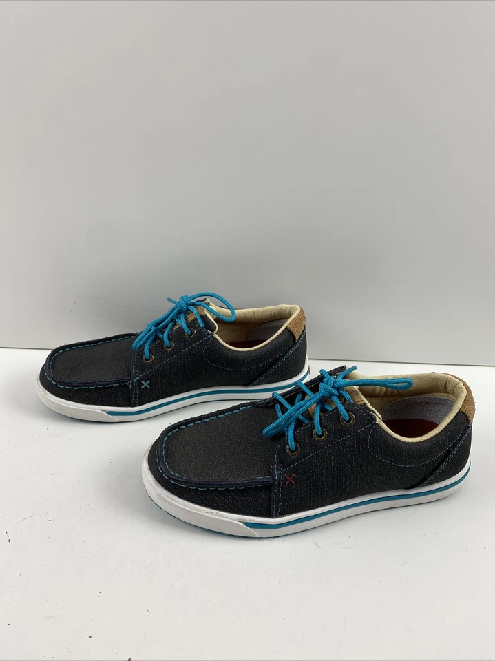 Twisted X KICKS Black Rubberized Lace Up Moc Toe Casual Shoes Women’s Size 6 M - Image 4 of 4