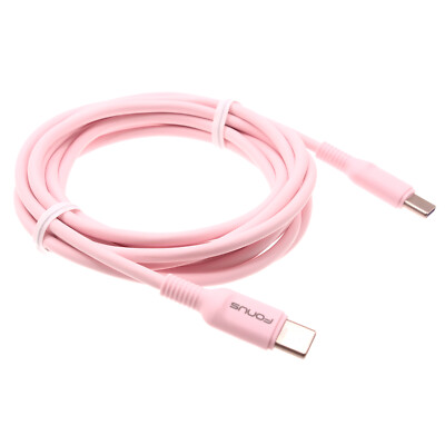 Pink 6ft Long Cable USB-C to Type-C PD Fast Charger Cord Power for Cell Phones