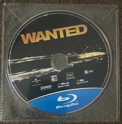 Neu Wanted (2008) - Blu-Ray Disc Nur IN Klar Plastik Umschlag / Kein Schutzhülle
