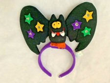 Black Lighted Bat Headband Costume Hat