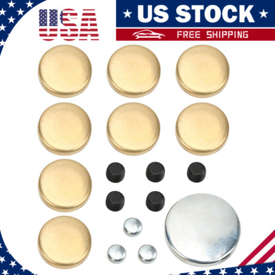 FOR SBC Chevy Brass Freeze Frost Plug Kit Small Block 283 305 327 350 MPE-100BR