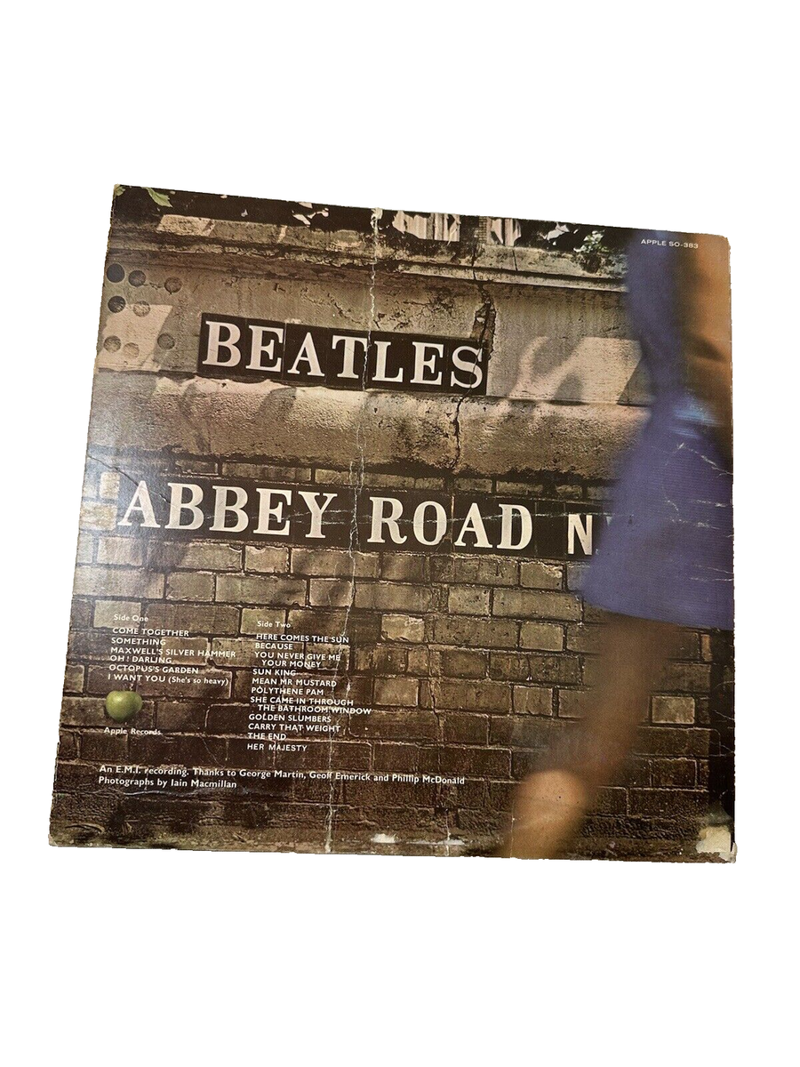 ABBEY ROAD THE BEATLES LP VINYL RECORD ALBUM APPLE RECORDS 33 RPM