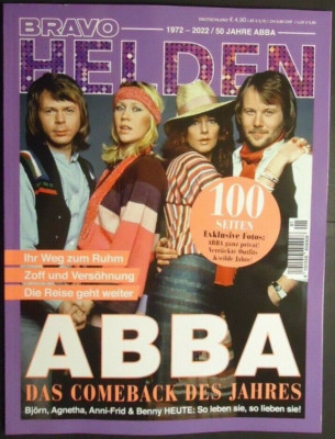 BRAVO HELDEN. ABBA - Das Comeback des Jahres. 100 Seiten 1/2022.