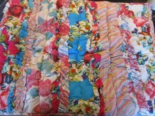 Pottery Barn kids floral ribbons print patterned standard sham quilted photo smp
