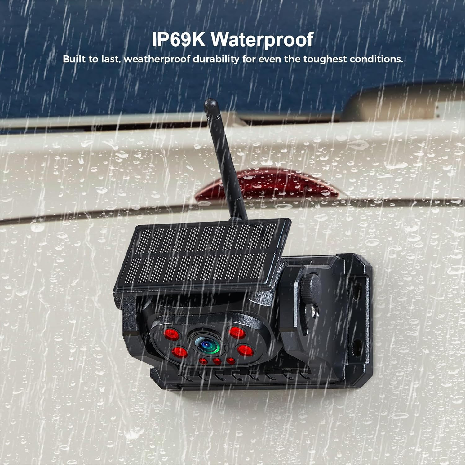 Wireless Magnetic Backup Camera, 9600Mah Battery Powered Rechargeable Waterproof