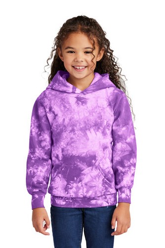 Port & Company PC144Y Youth Crystal Tie-Dye Pullover Warmly Jumper Hoodie - Picture 4 of 7