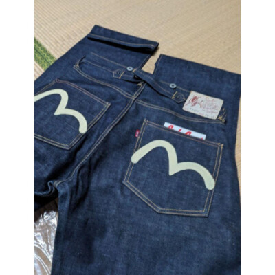 [Super Rare] EVISU Buffalo Patch Jeans  Size:W32 Lot2509 EX limited From JAPAN